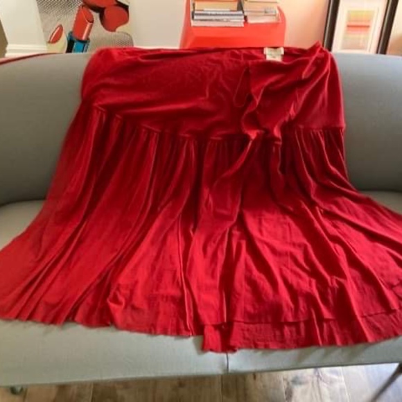 FUZZI  Wrap Red Maxi Skirt Size S - Picture 8 of 11